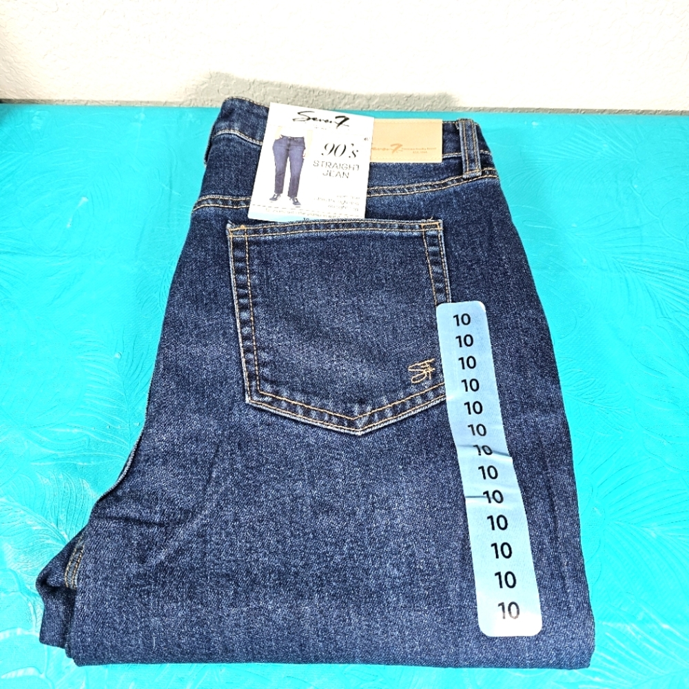 Seven 7 Women's High Rise Straight Jean Size 10